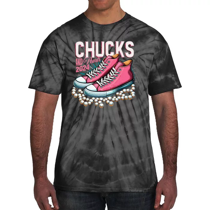 Chucks And Pearls 2024 Kamala Harris Election Day 2024 Tie-Dye T-Shirt