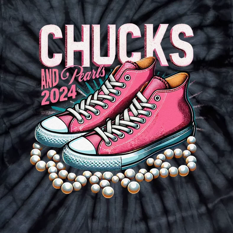 Chucks And Pearls 2024 Kamala Harris Election Day 2024 Tie-Dye T-Shirt