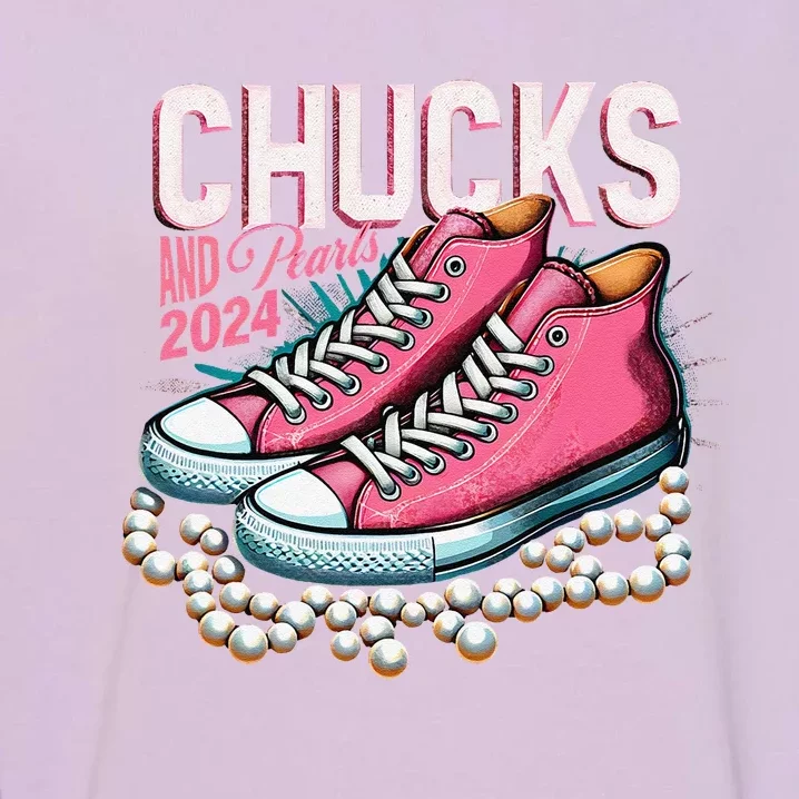 Chucks And Pearls 2024 Kamala Harris Election Day 2024 Garment-Dyed Sweatshirt