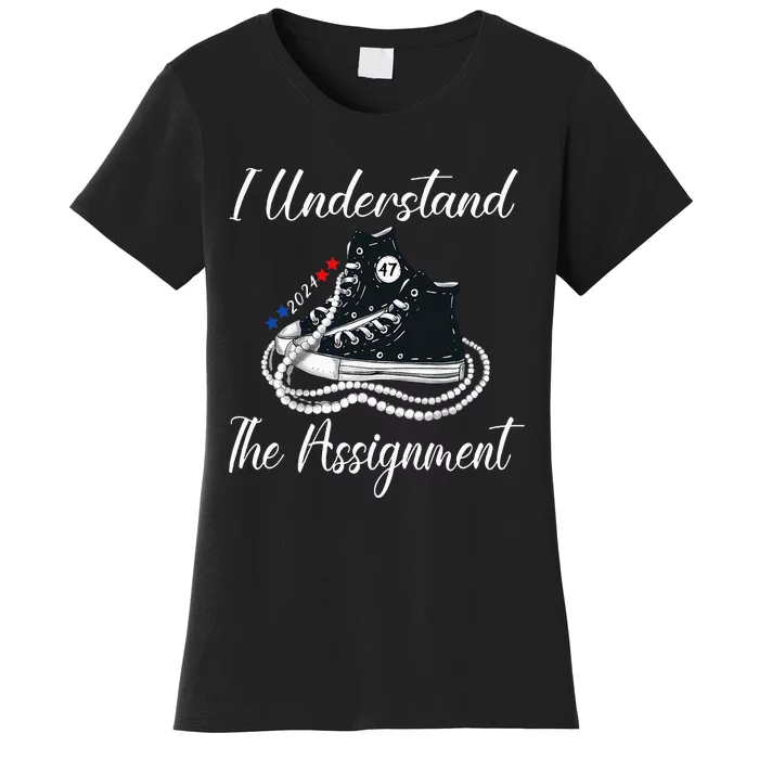 Chucks And Pearls Election 2024 I Understand Theignment Women's T-Shirt