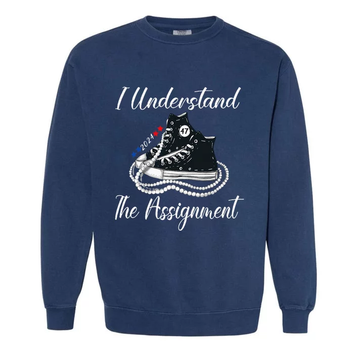 Chucks And Pearls Election 2024 I Understand Theignment Garment-Dyed Sweatshirt