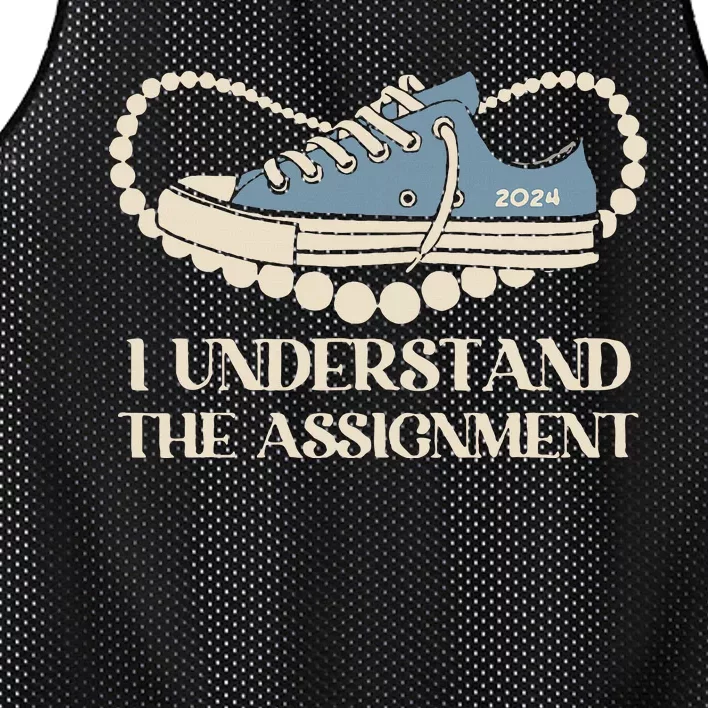 Chucks And Pearls I Understand The Assignment Harris2024 Mesh Reversible Basketball Jersey Tank