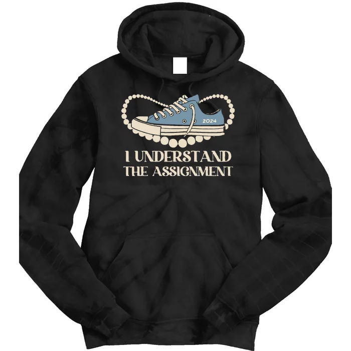 Chucks And Pearls I Understand The Assignment Harris2024 Tie Dye Hoodie