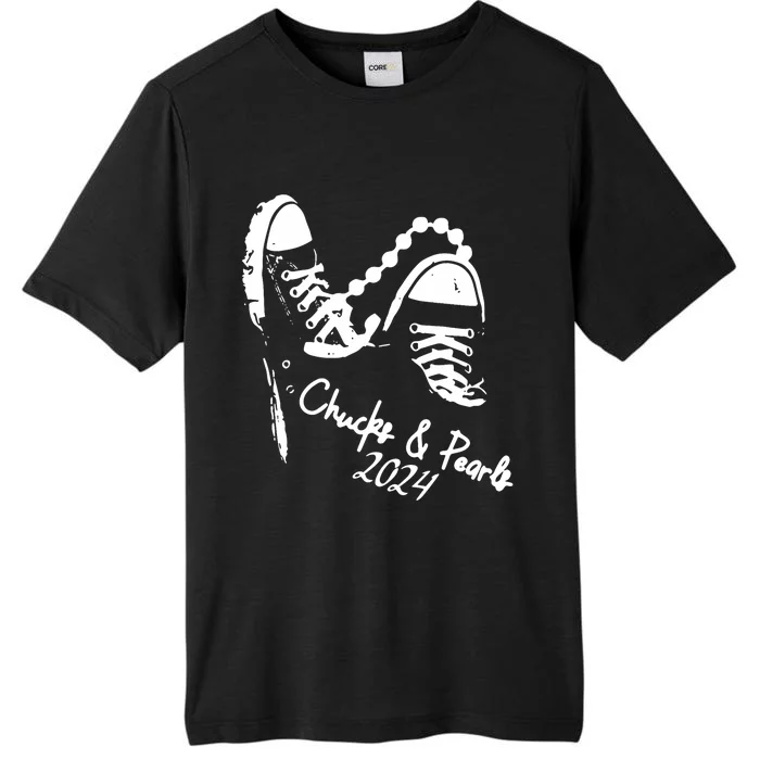 Chucks And Pearls Kamala Harris 2024 Support Gift Teachers ChromaSoft Performance T-Shirt