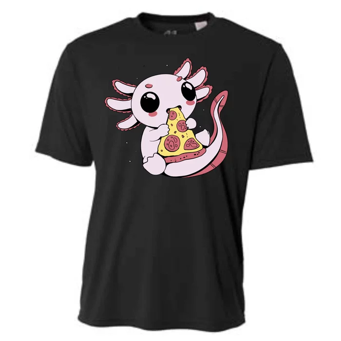 Cute Axolotl Pizza Lover Cooling Performance Crew T-Shirt