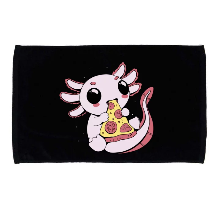 Cute Axolotl Pizza Lover Microfiber Hand Towel