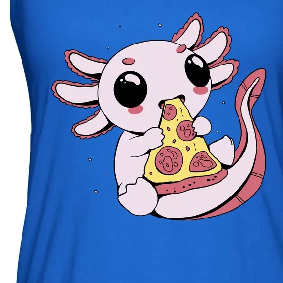 Cute Axolotl Pizza Lover Ladies Essential Flowy Tank