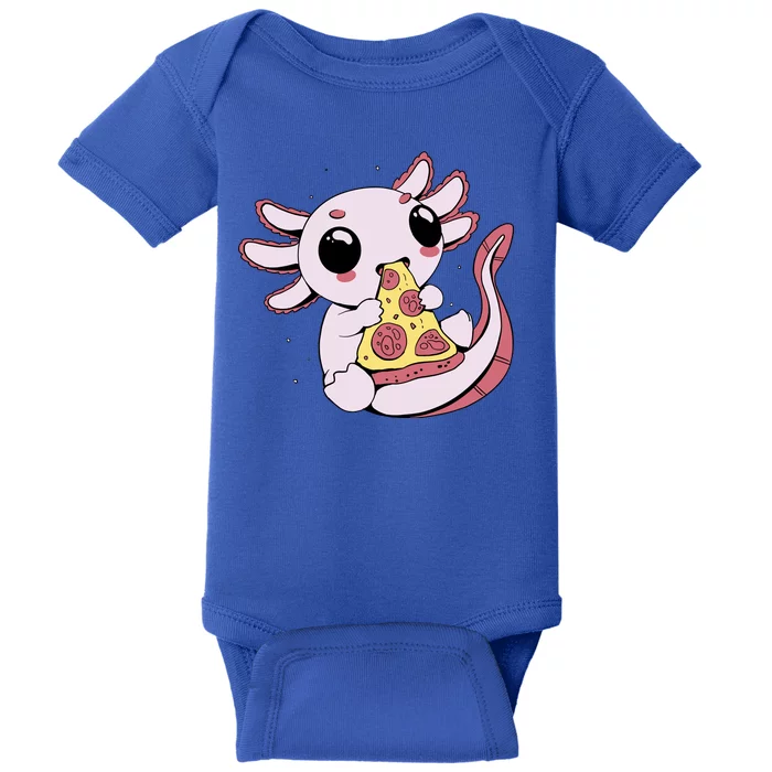 Cute Axolotl Pizza Lover Baby Bodysuit