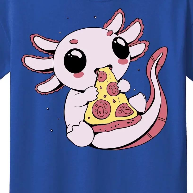 Cute Axolotl Pizza Lover Kids T-Shirt