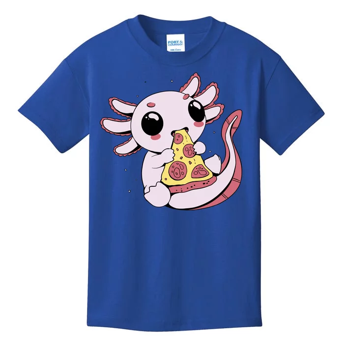 Cute Axolotl Pizza Lover Kids T-Shirt