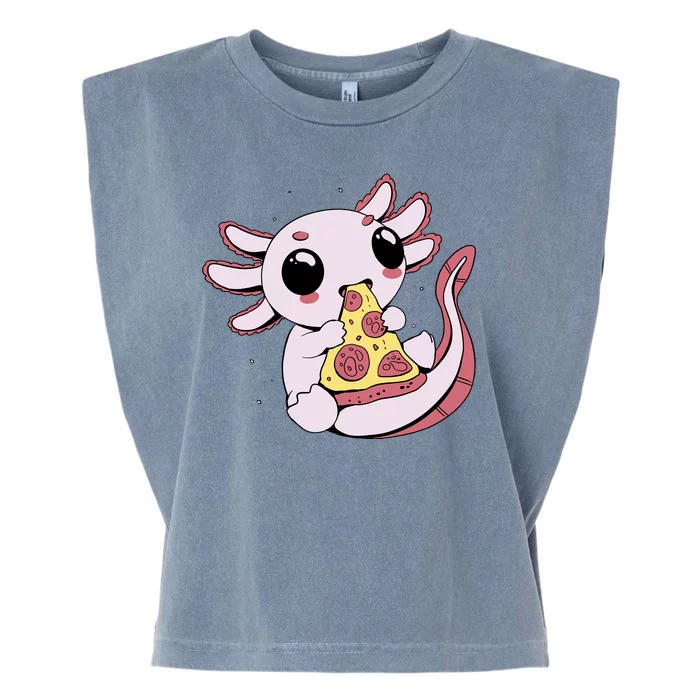 Cute Axolotl Pizza Lover Garment-Dyed Women's Muscle Tee