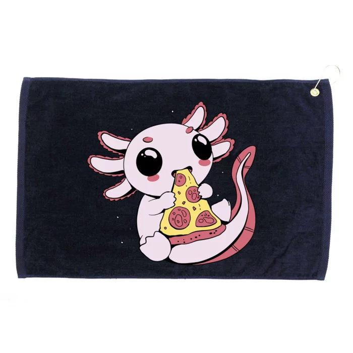 Cute Axolotl Pizza Lover Grommeted Golf Towel