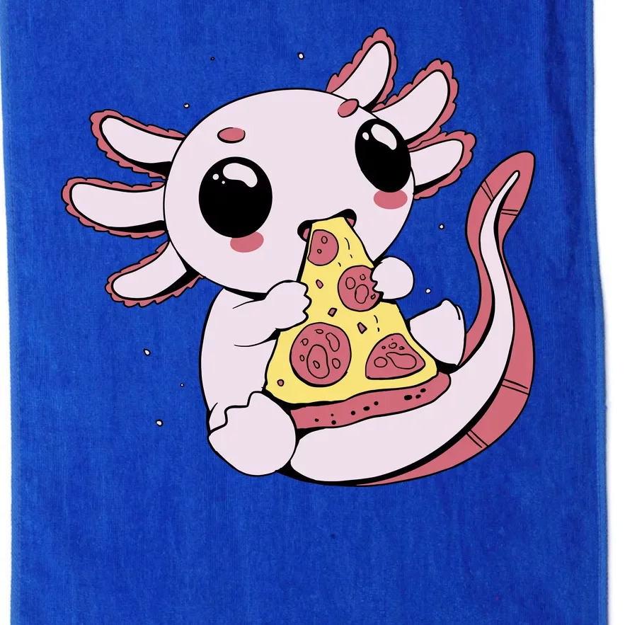 Cute Axolotl Pizza Lover Platinum Collection Golf Towel