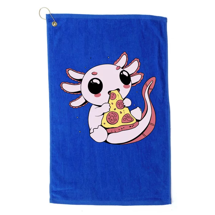 Cute Axolotl Pizza Lover Platinum Collection Golf Towel