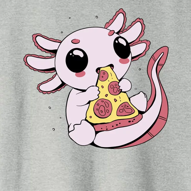 Cute Axolotl Pizza Lover Women's Crop Top Tee