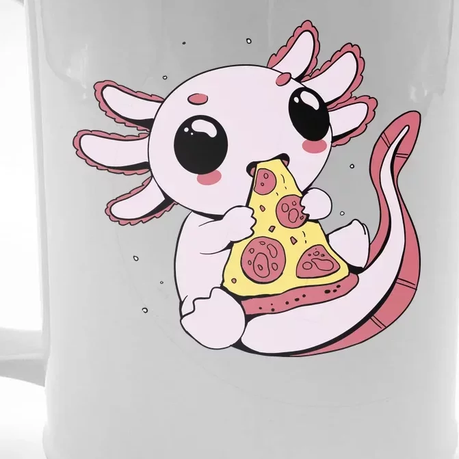 Cute Axolotl Pizza Lover Front & Back Beer Stein