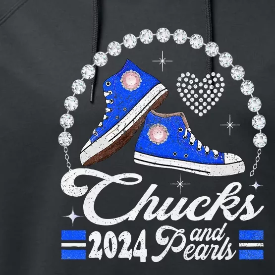 Chucks And Pearls IM With Her 2024 Rocking Chucks & Pearls Performance Fleece Hoodie