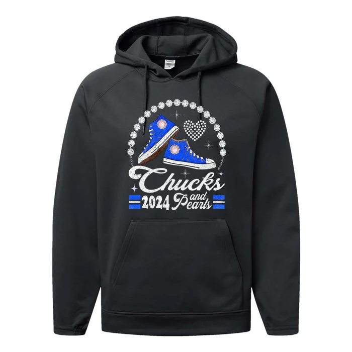 Chucks And Pearls IM With Her 2024 Rocking Chucks & Pearls Performance Fleece Hoodie