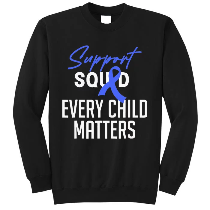 Child Abuse Prevention Awareness Month Blue Ribbon Trex Tall Sweatshirt