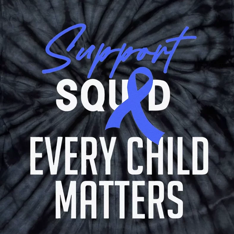 Child Abuse Prevention Awareness Month Blue Ribbon Trex Tie-Dye T-Shirt