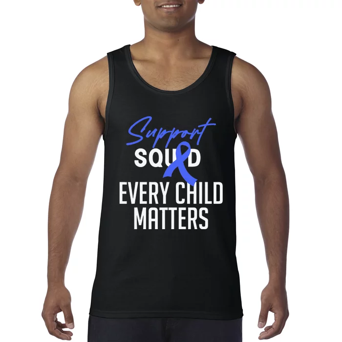 Child Abuse Prevention Awareness Month Blue Ribbon Trex Tank Top