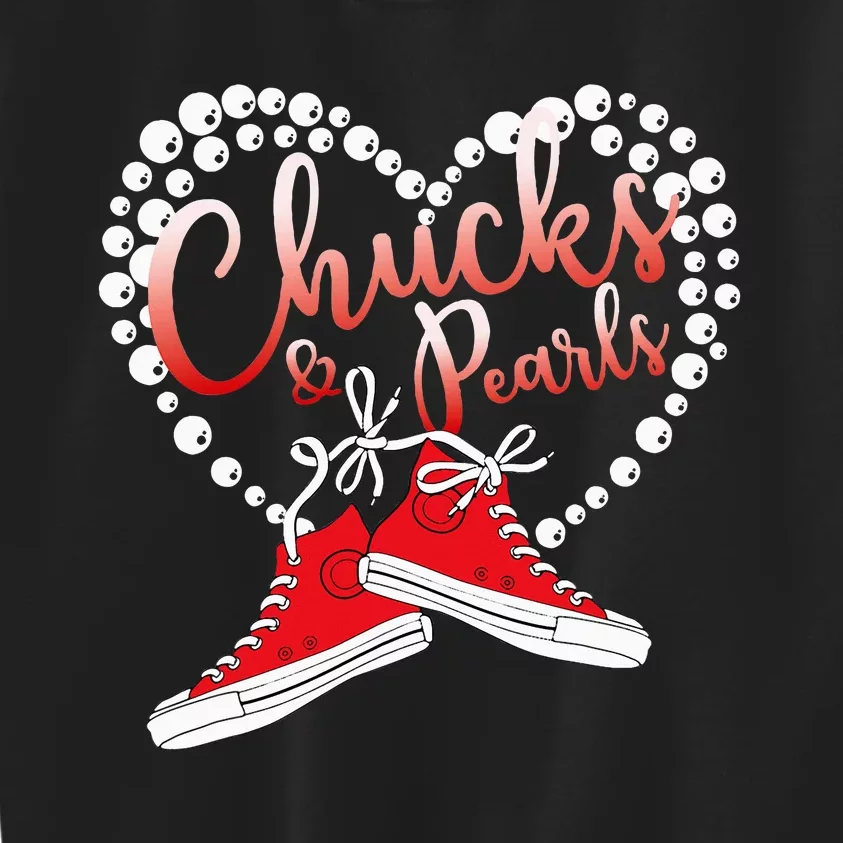 Chucks And Pearls Kids Sweatshirt