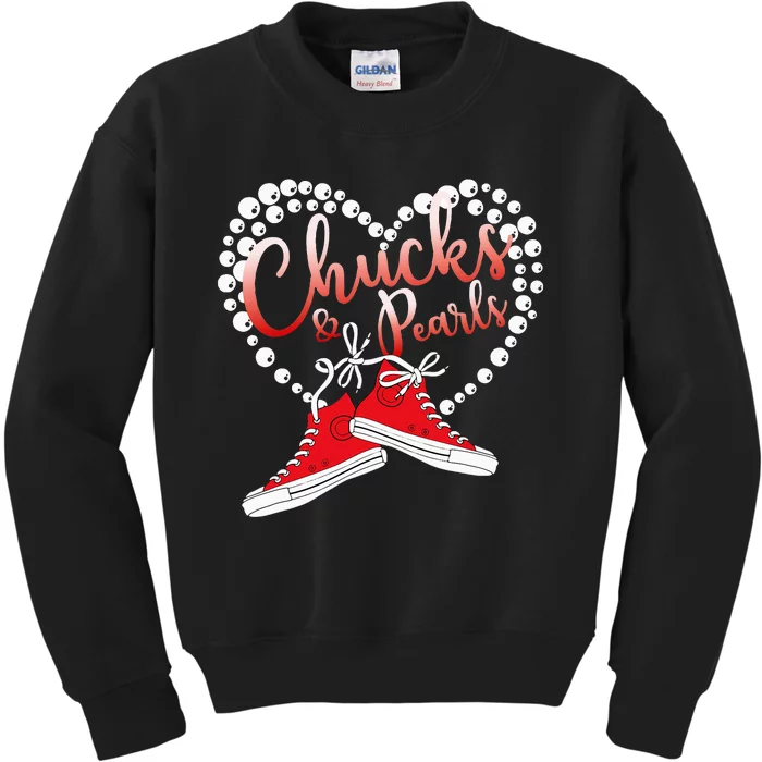 Chucks And Pearls Kids Sweatshirt