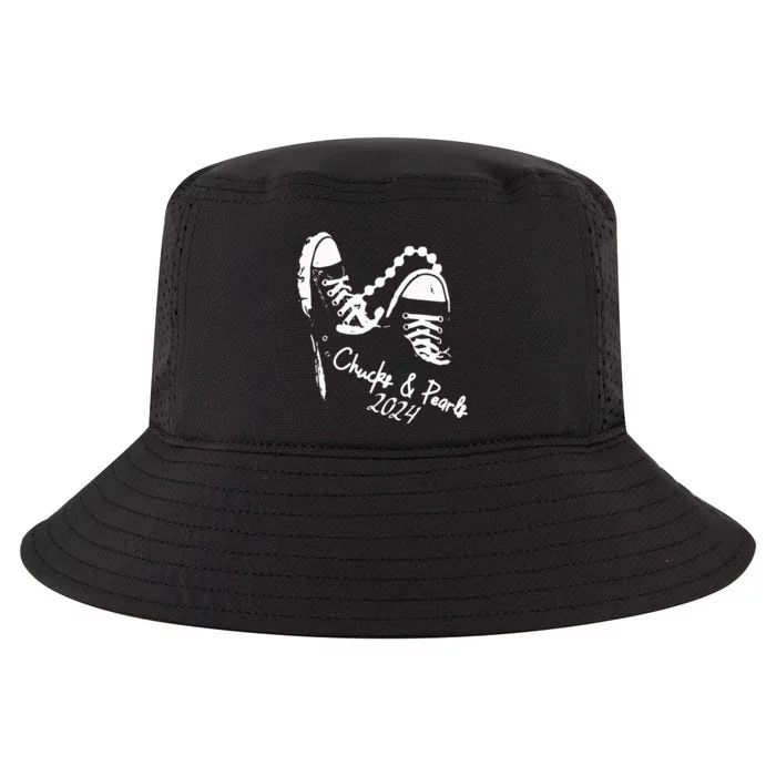 Chucks And Pearls Kamala Harris 2024 Support Gift Teachers Cool Comfort Performance Bucket Hat