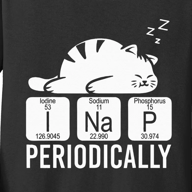 Cute Animal Periodic Table Funny Chemist Gift Cat Chemistry Kids Long Sleeve Shirt