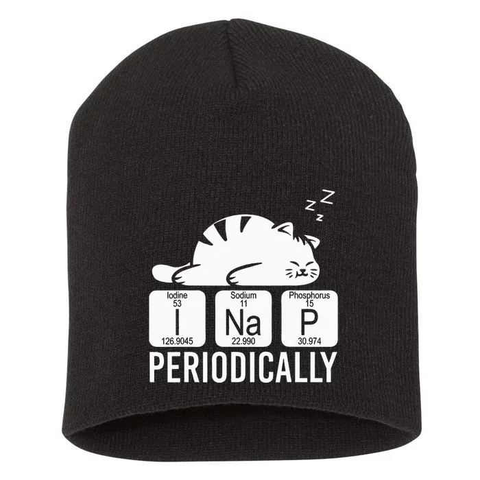 Cute Animal Periodic Table Funny Chemist Gift Cat Chemistry Short Acrylic Beanie