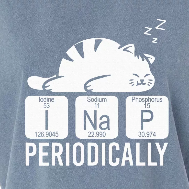 Cute Animal Periodic Table Funny Chemist Gift Cat Chemistry Garment-Dyed Women's Muscle Tee