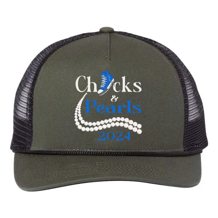 Chucks And Pearls I Understand The Assignment 2024 Gift Retro Rope Trucker Hat Cap