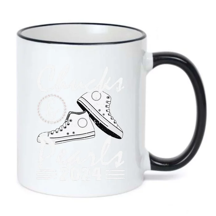 Chucks And Pearls Kamala Harris 2024 Usa Election 2024 Black Color Changing Mug