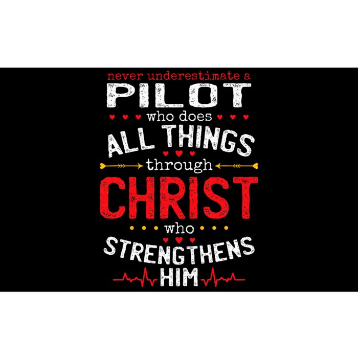 Christian Aviation Pilot And Christianity Airplane Lover Bumper Sticker