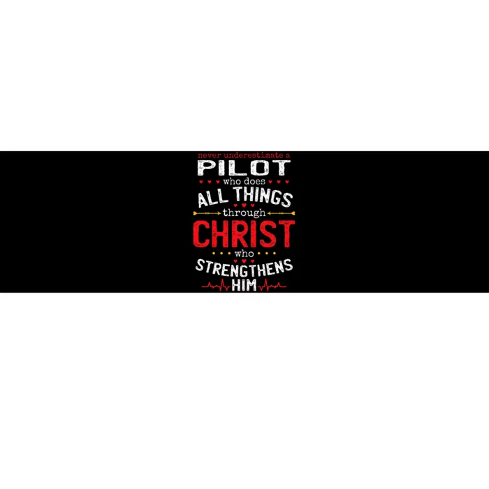 Christian Aviation Pilot And Christianity Airplane Lover Bumper Sticker