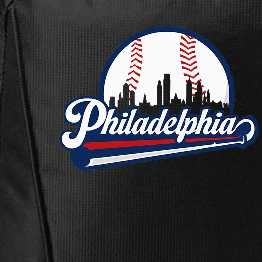 Cityscape Art Print Philadelphia Skyline in Bold Typography City Backpack