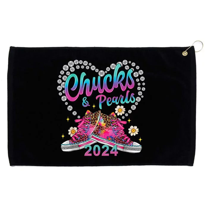 Chucks And Pearls Kamala Harris 2024 For President 47 Grommeted Golf Towel