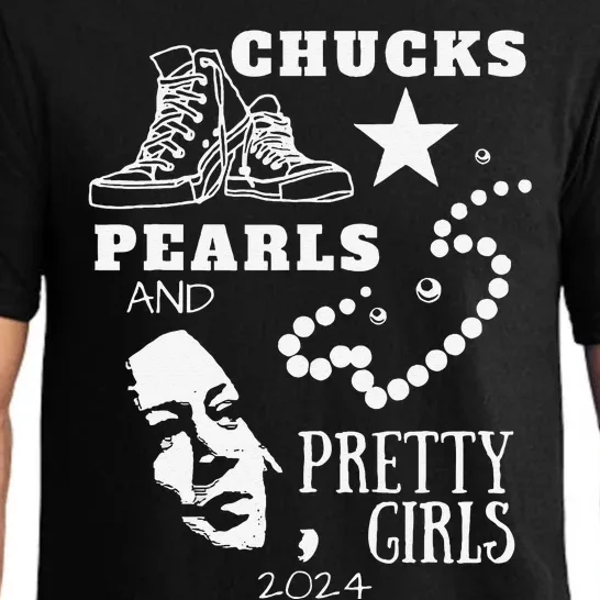 Chucks And Pearls Cute Women Teacher Kamala 2024 Pajama Set