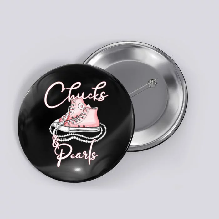 Chucks And Pearls Button