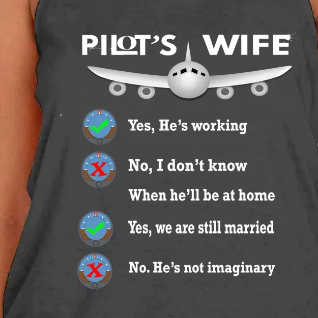 Commercial Airline Pilot Wife Gift Women's Knotted Racerback Tank