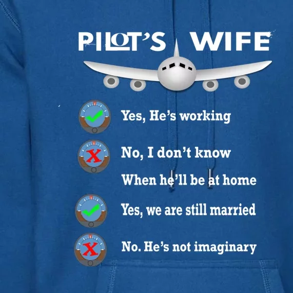 Commercial Airline Pilot Wife Gift Premium Hoodie