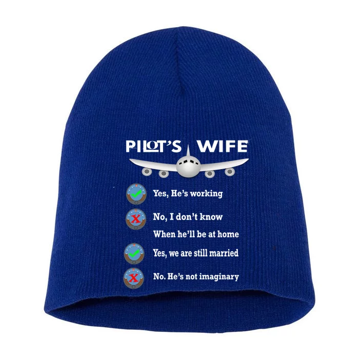 Commercial Airline Pilot Wife Gift Short Acrylic Beanie