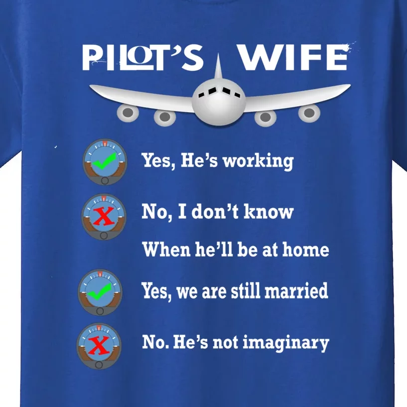 Commercial Airline Pilot Wife Gift Kids T-Shirt