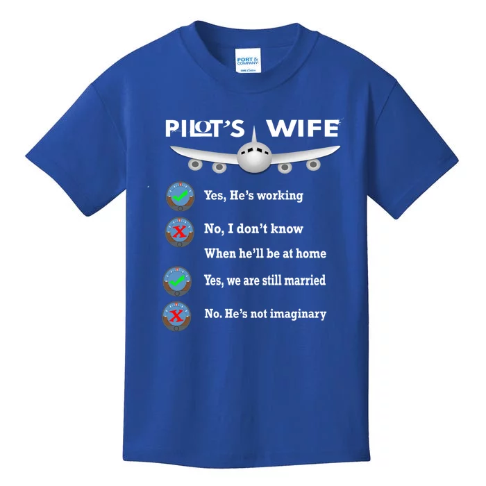 Commercial Airline Pilot Wife Gift Kids T-Shirt