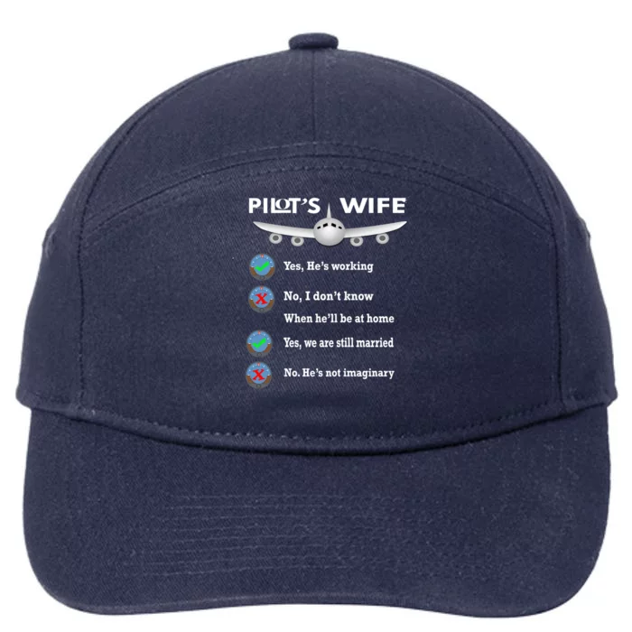 Commercial Airline Pilot Wife Gift 7-Panel Snapback Hat