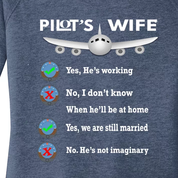 Commercial Airline Pilot Wife Gift Women's Perfect Tri Tunic Long Sleeve Shirt