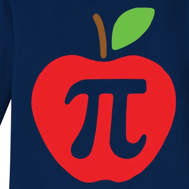 Cool Apple Pi Day Baby Long Sleeve Bodysuit