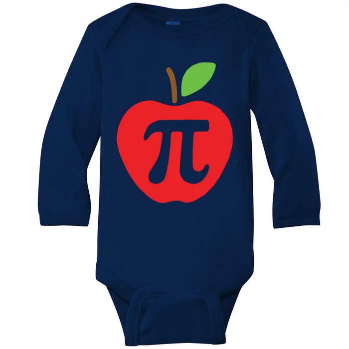 Cool Apple Pi Day Baby Long Sleeve Bodysuit