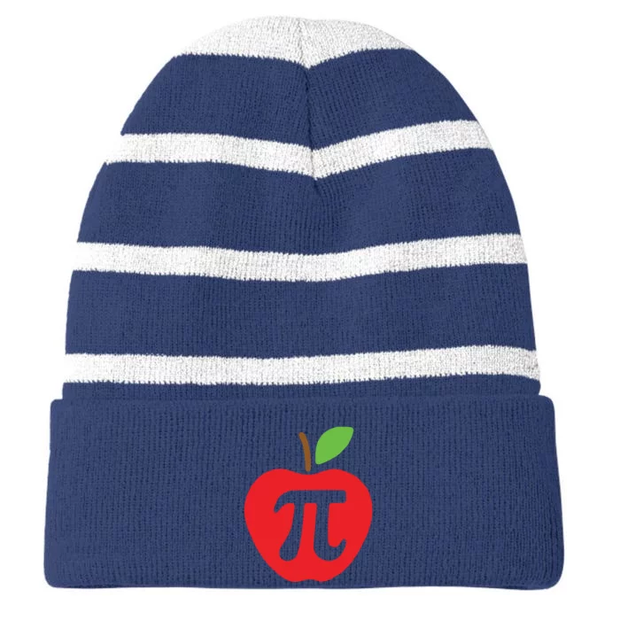 Cool Apple Pi Day Striped Beanie with Solid Band