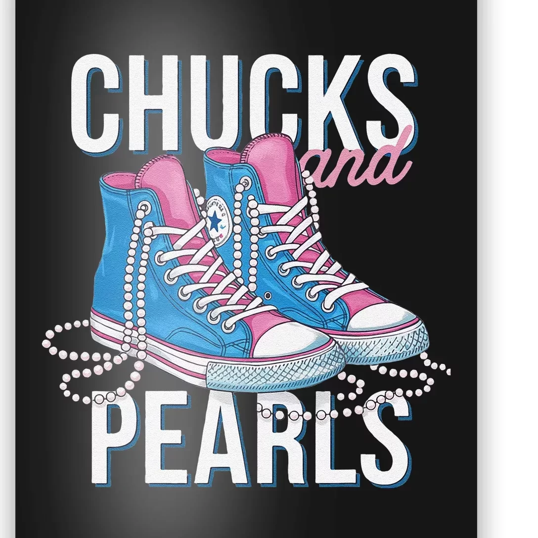 Chucks And Pearls Kamala Harris 2024 For President Election Poster